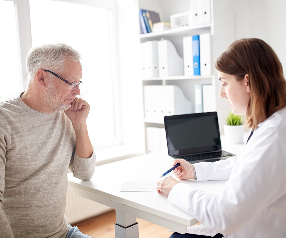 Doctor with patient